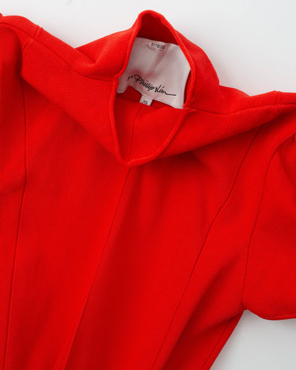 3.1 Phillip Lim Compact Rib Tulip Mini Dress in Red - Wind & Song