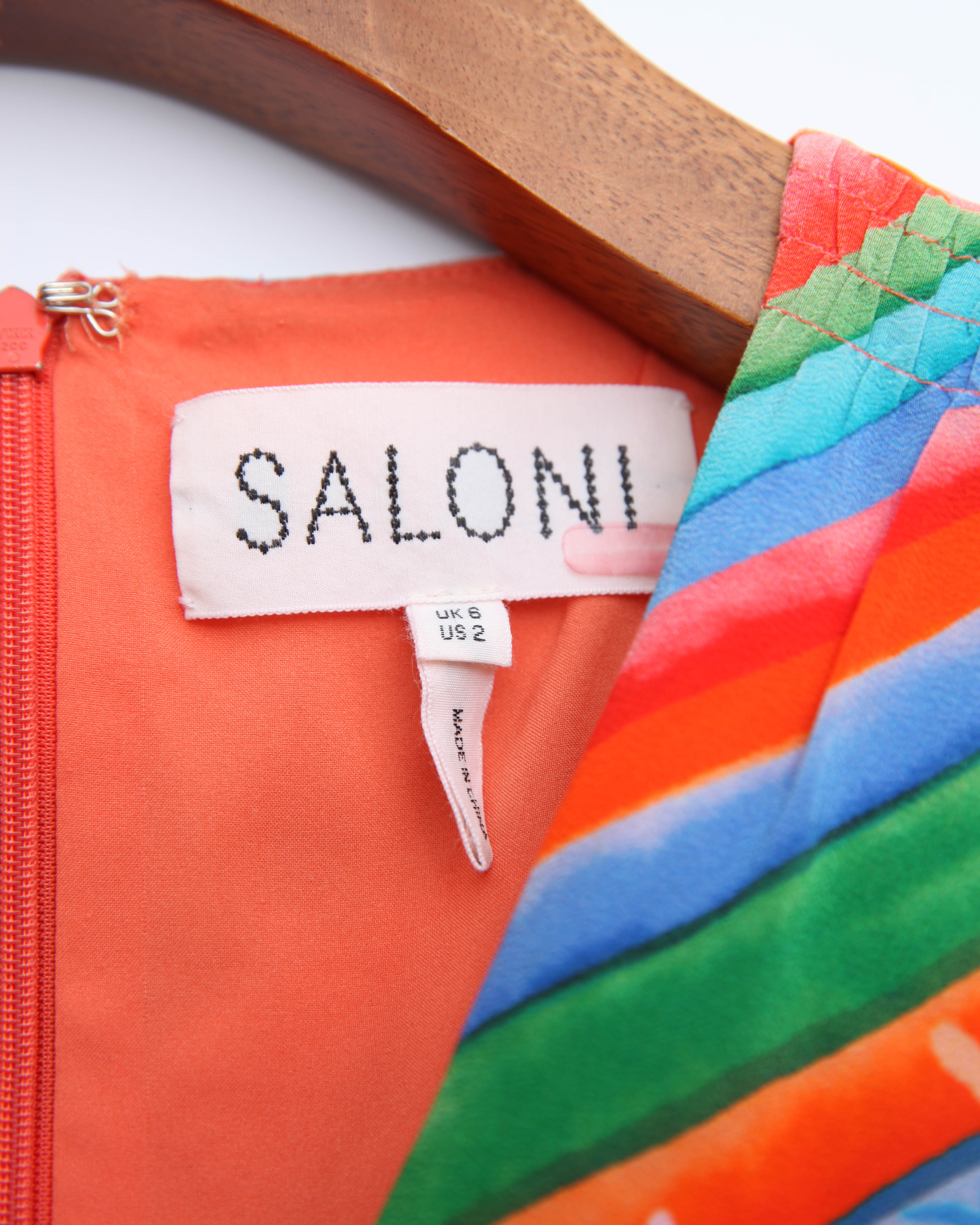 SALONI Striped Lea Dress - Size 2