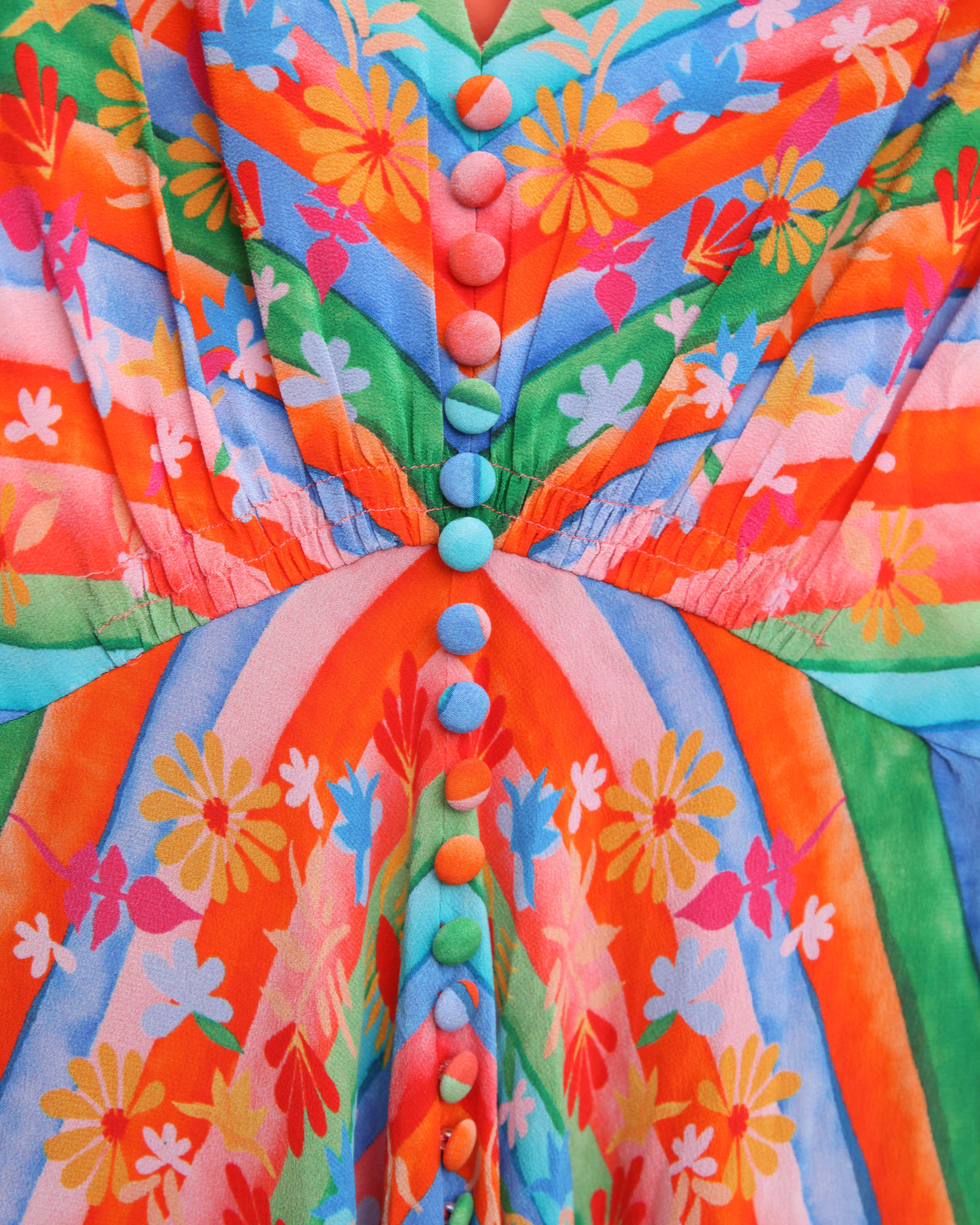 SALONI Striped Lea Dress - Size 2