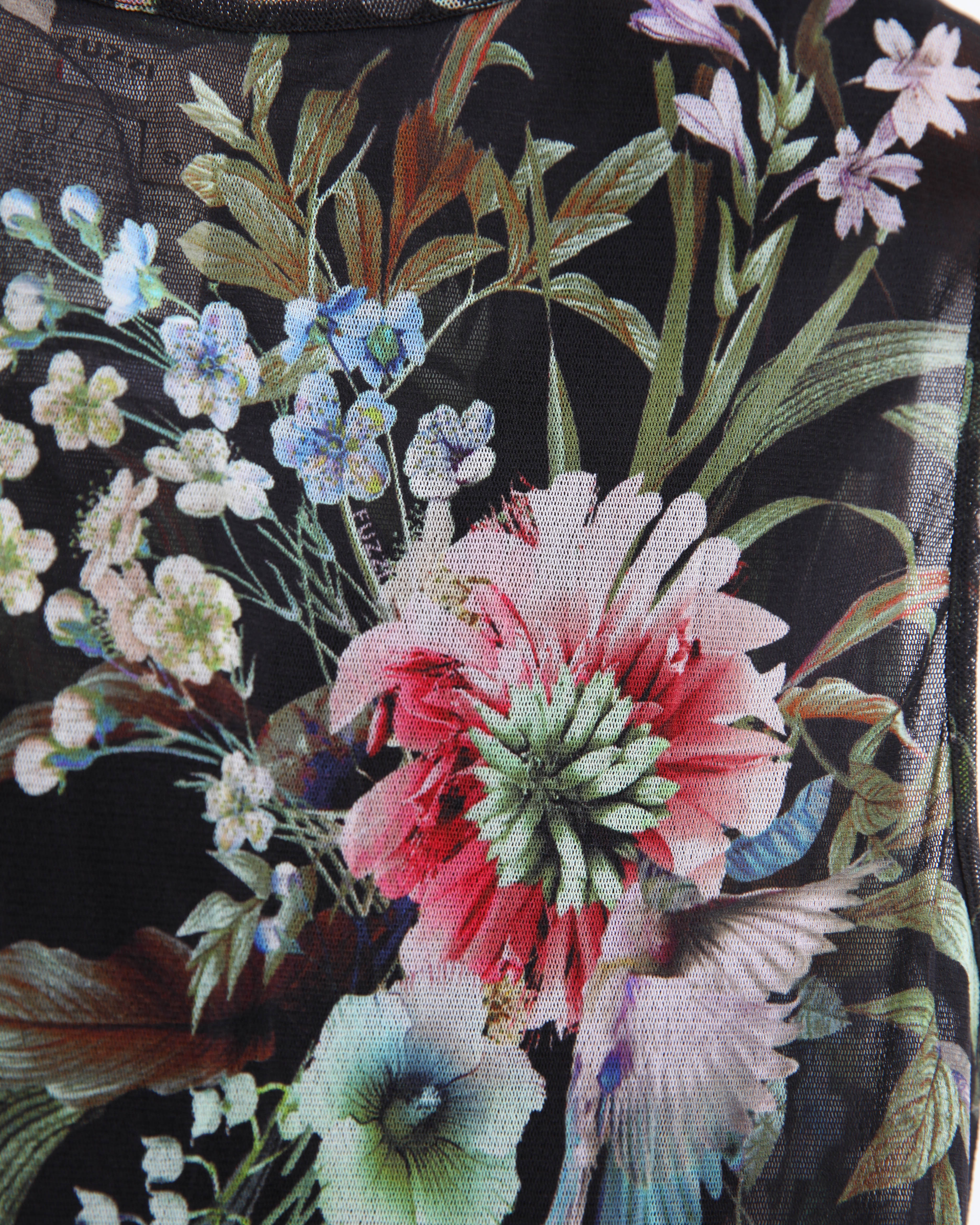 Fuzzi Navy Floral Midi Dress Size S & M