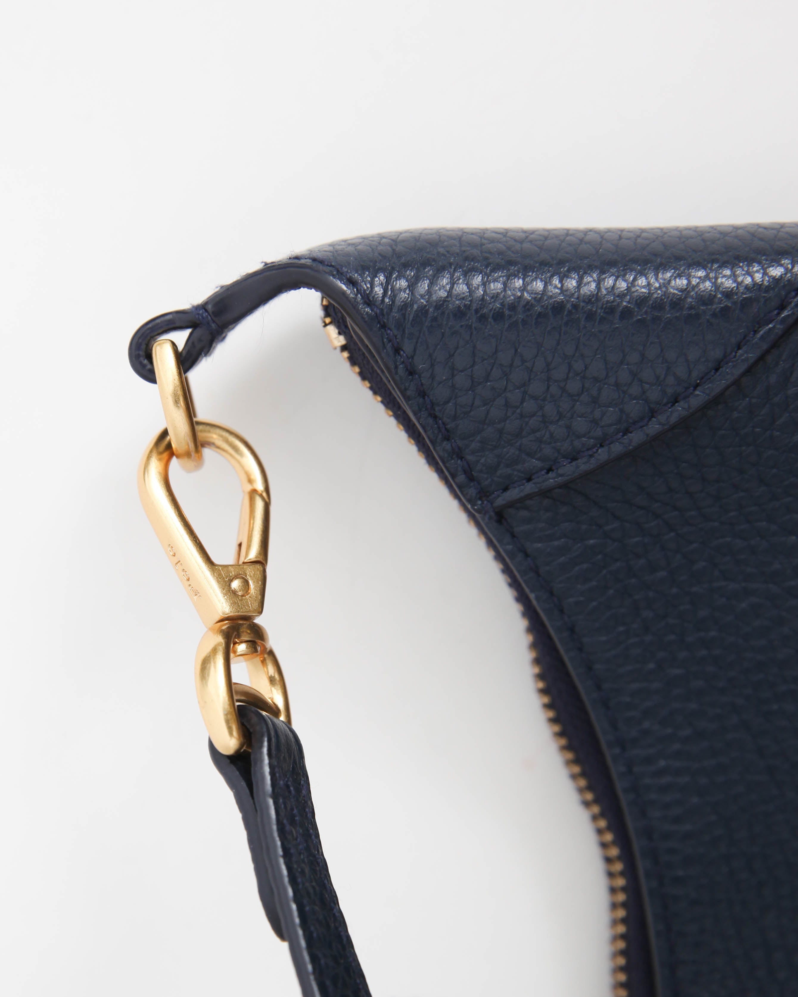 Polo Ralph Lauren Polo ID Pebbled Mini Shoulder Bag in Navy Blue