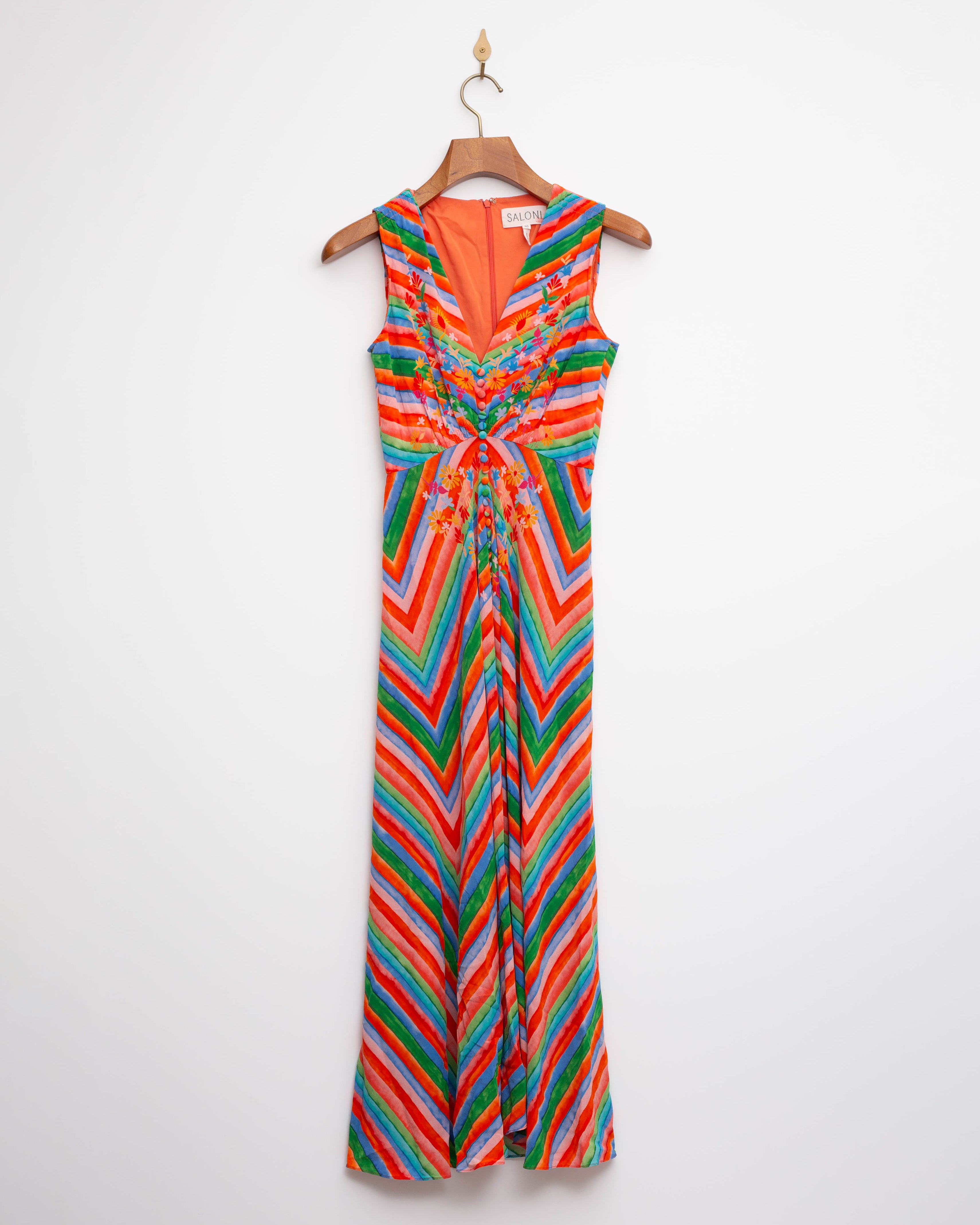 SALONI Striped Lea Dress - Size 2
