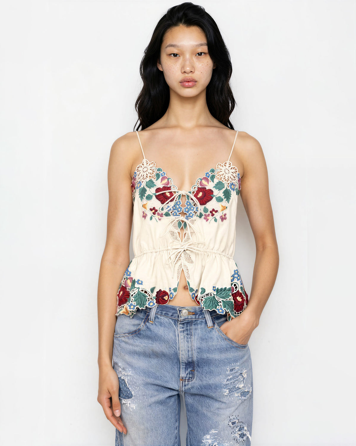 Sea New York Katharine Embroidered Slip Top Size US L