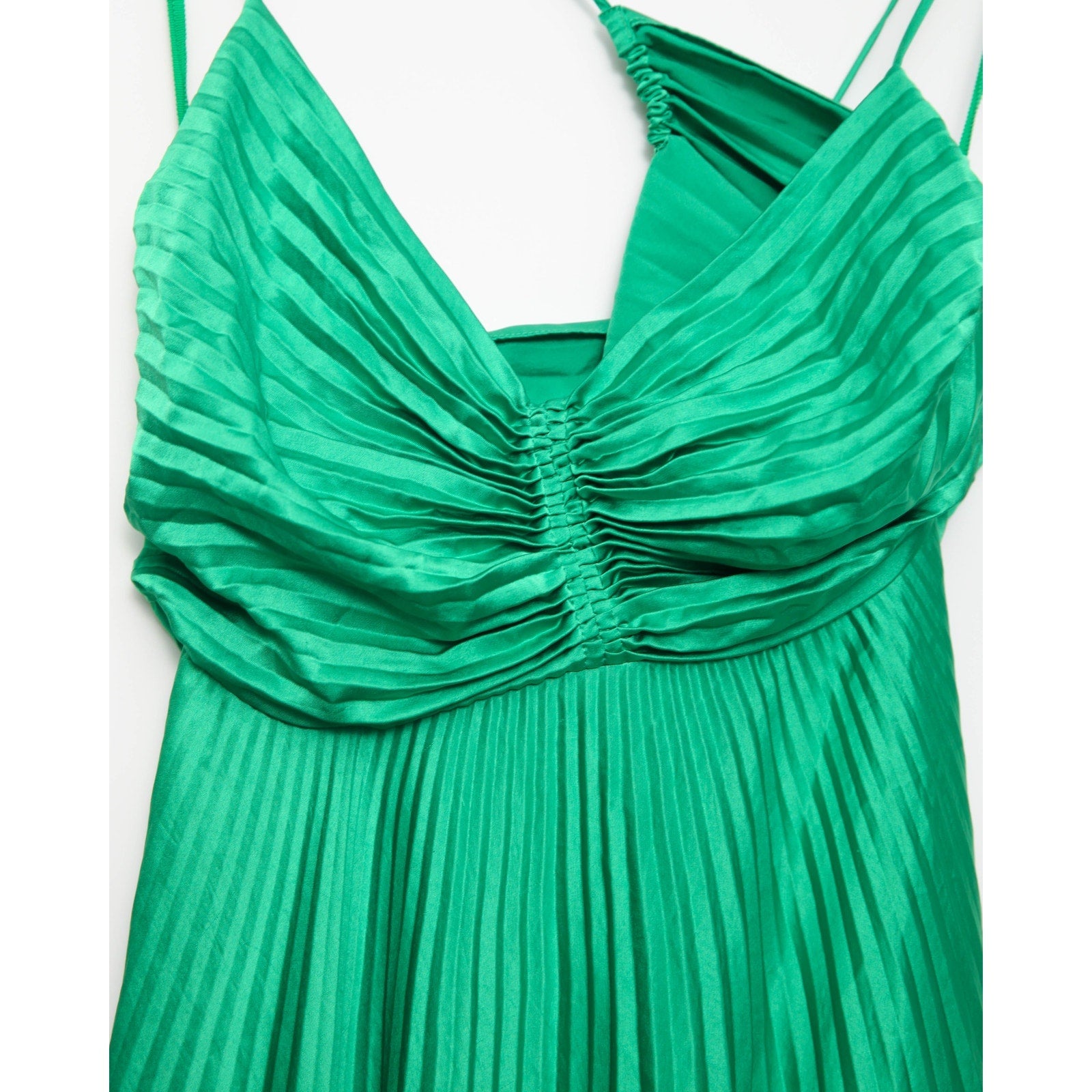 A.L.C. Aries Green Satin Maxi Dress Size 10 – Sweetheart A - Line - Wind & Song