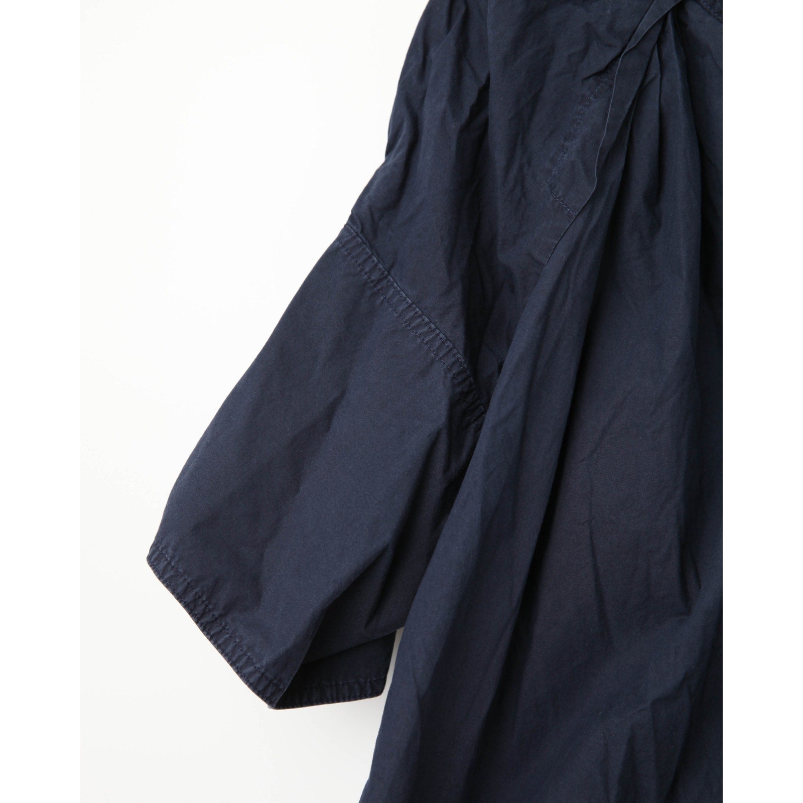 A.L.C. Chloe Blue Cotton Puff Sleeve Blouse – 3/4 Sleeve Crew Neck Button - Down - Wind & Song