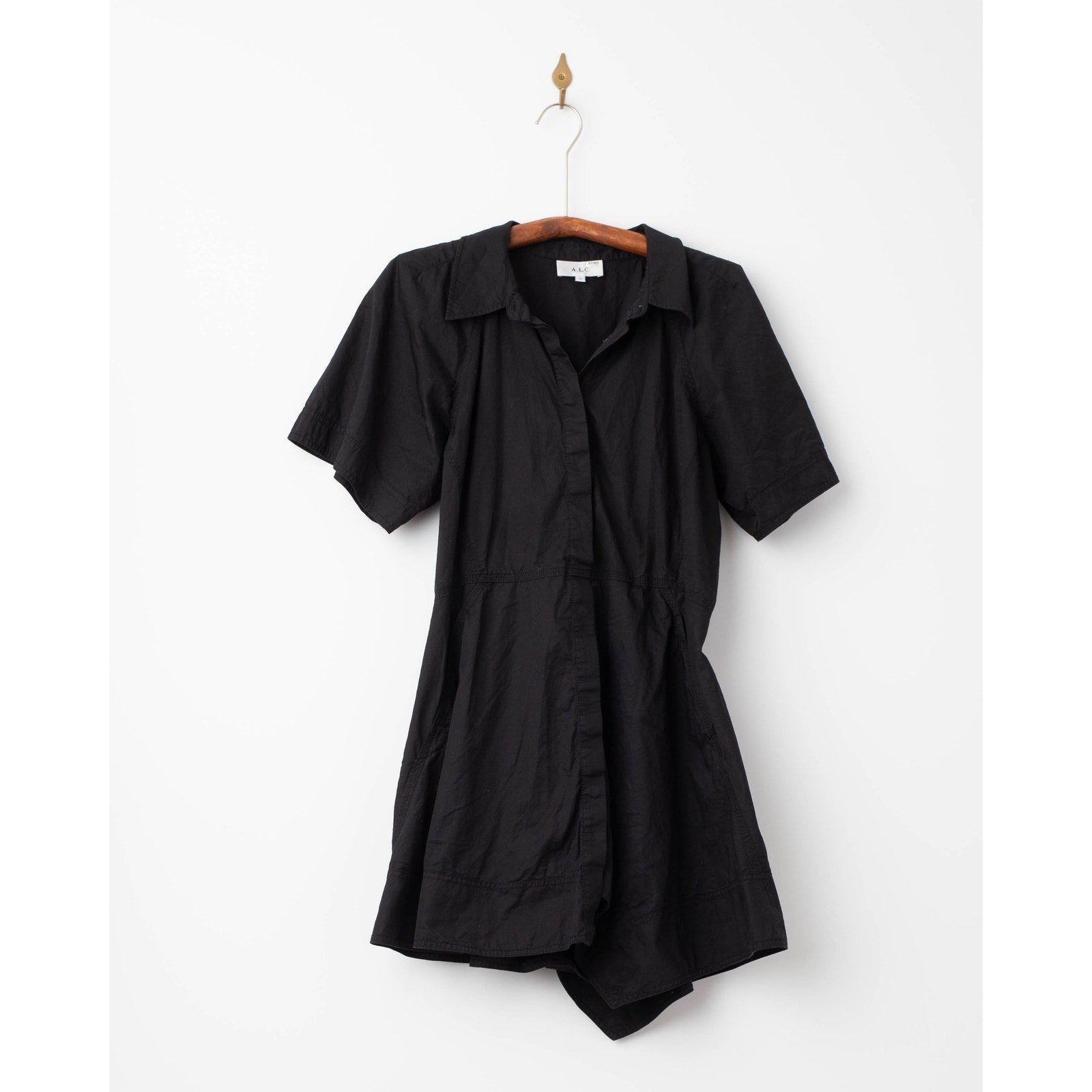 A.L.C. Julie Black Cotton Mini Dress - Wind & Song
