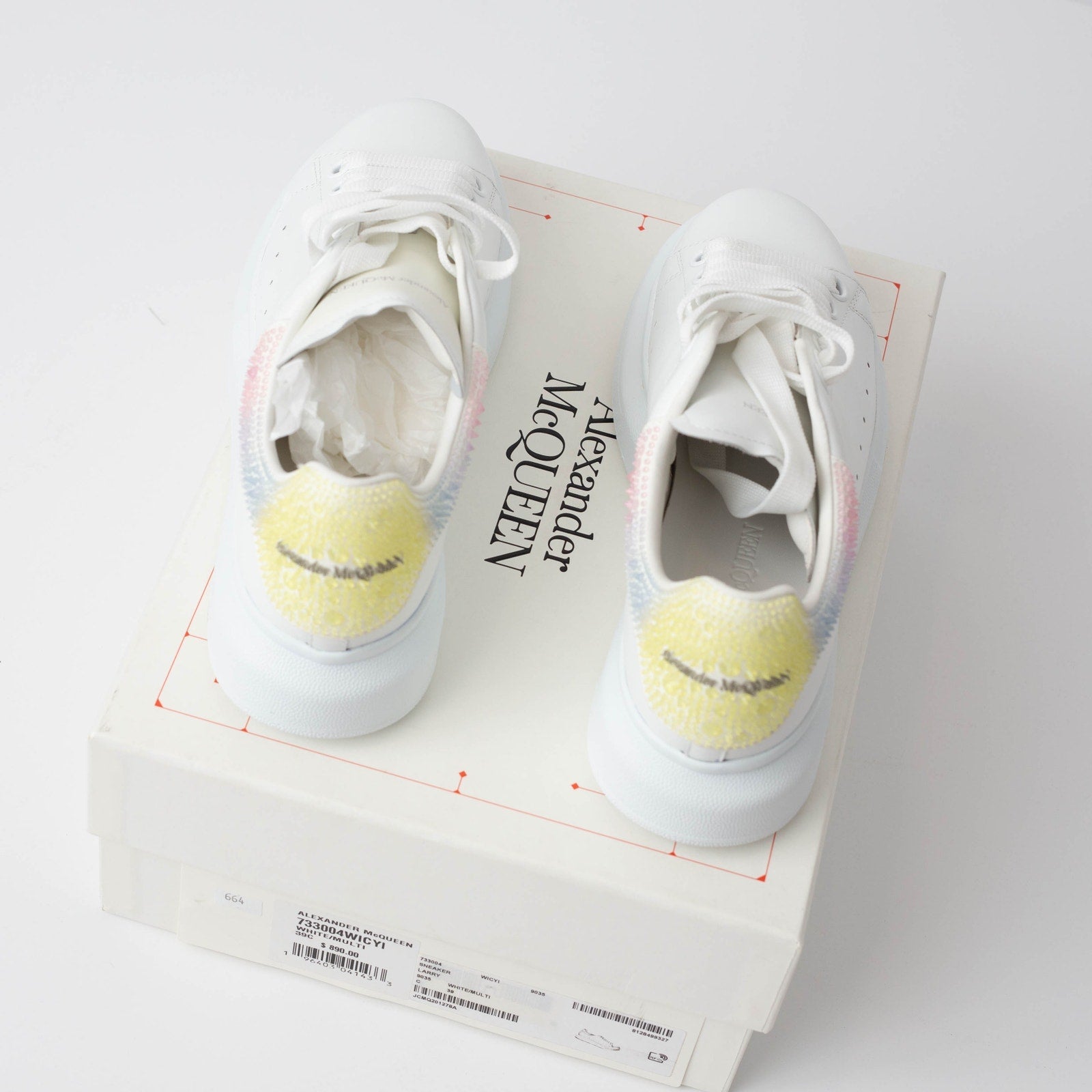 Alexander McQueen Oversized Sneaker in White/multicolour - Wind & Song