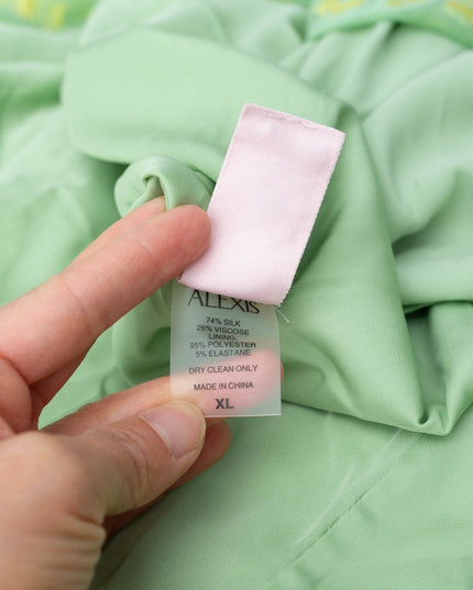 Alexis Elea Green Abstract Dress - Wind & Song