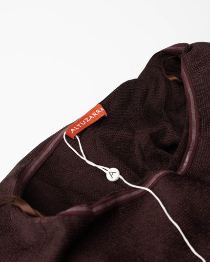 Altuzarra Knit Vivi Dress with Satin Ruffle in Charred Oak - Wind & Song