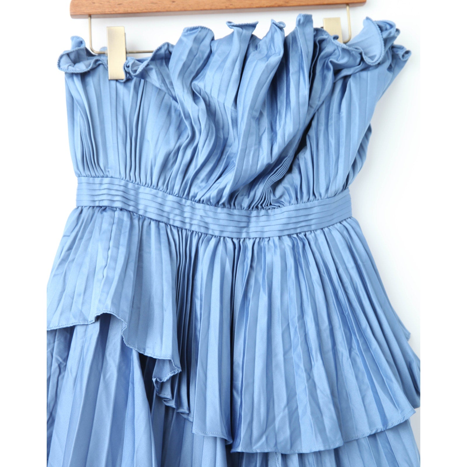AMUR Janey Midi Dress in Blue - Wind & Song