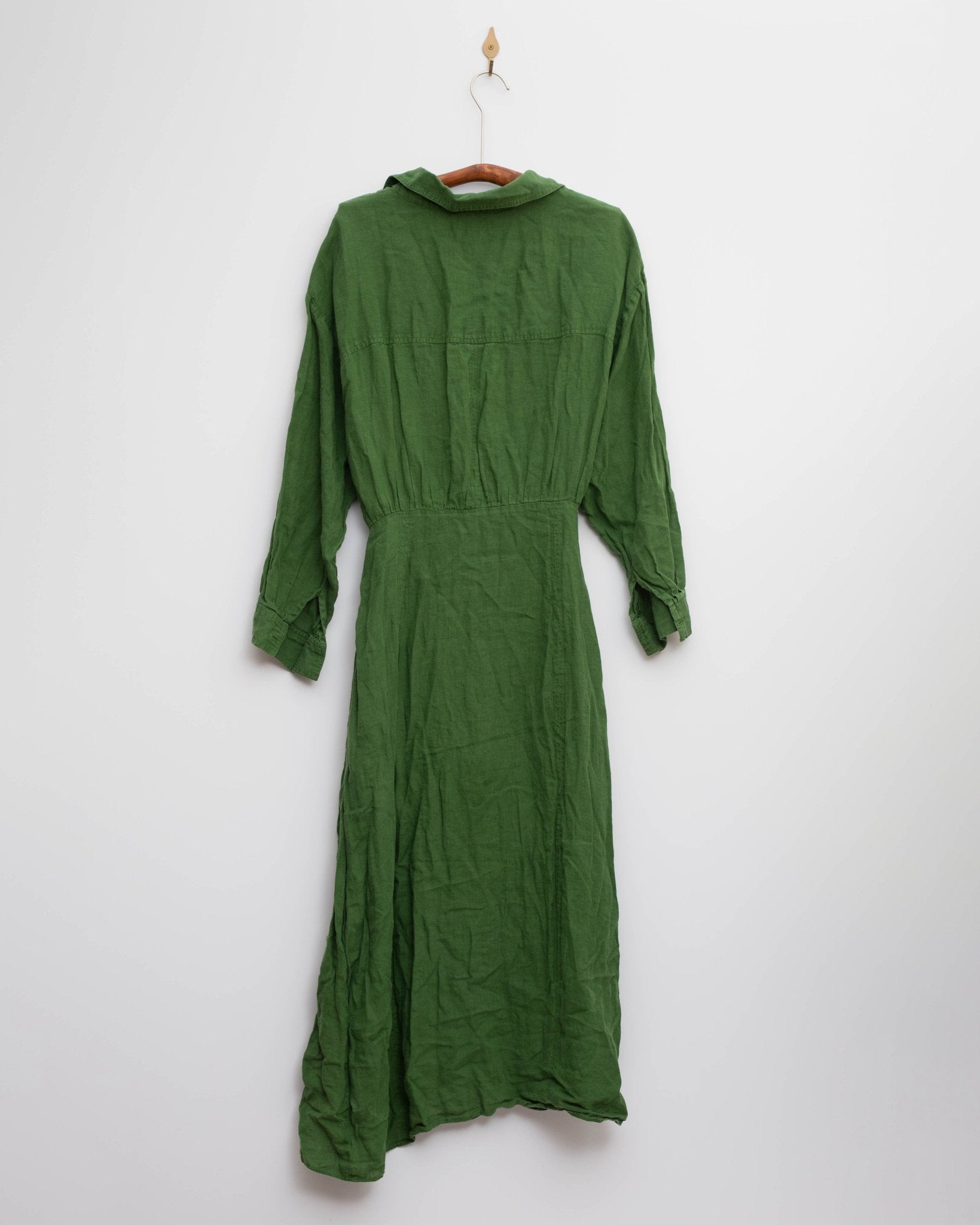 Apiece Apart Alessandra Sarong Shirt Dress in Green-Size 12 - Wind & Song