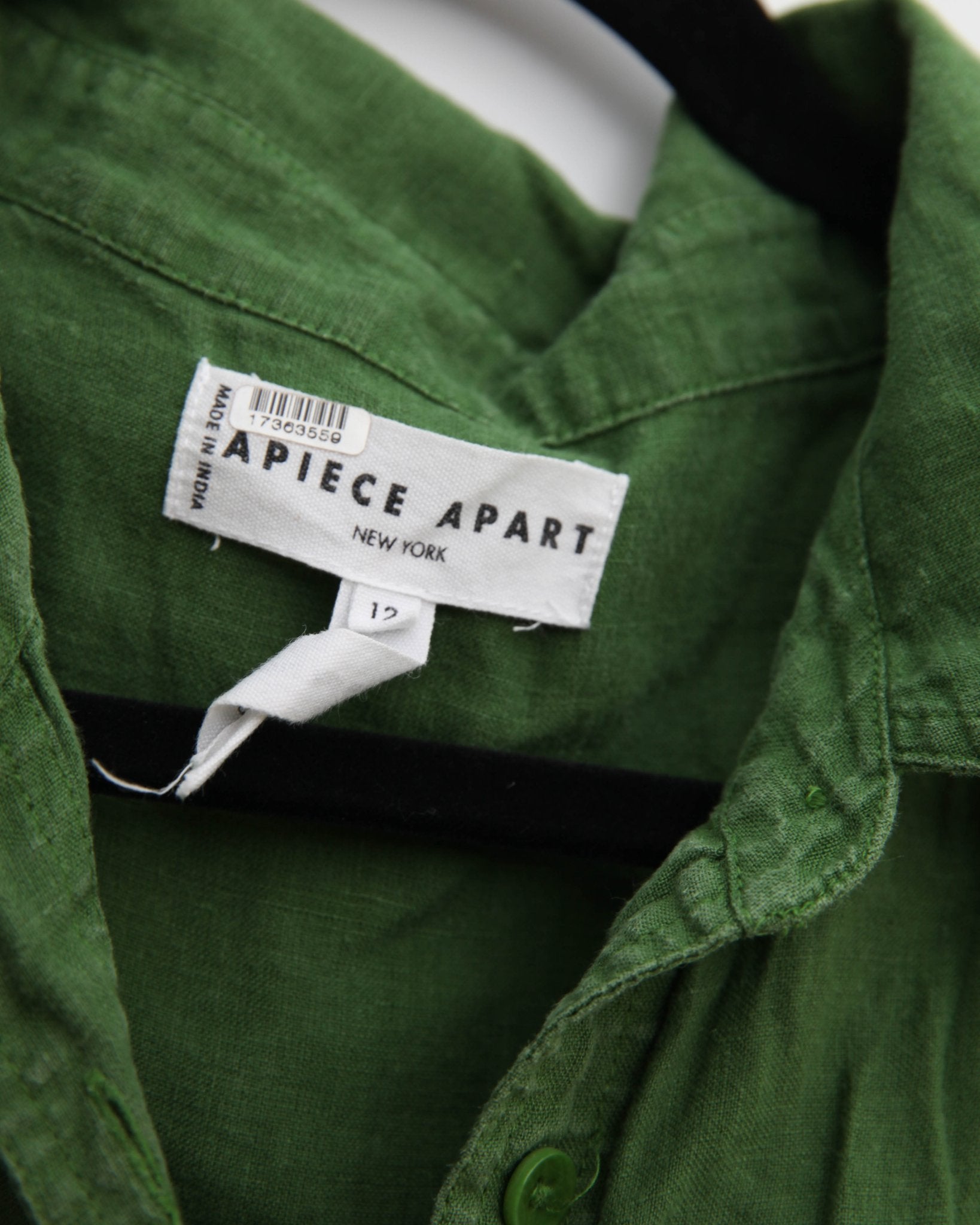 Apiece Apart Alessandra Sarong Shirt Dress in Green-Size 12 - Wind & Song