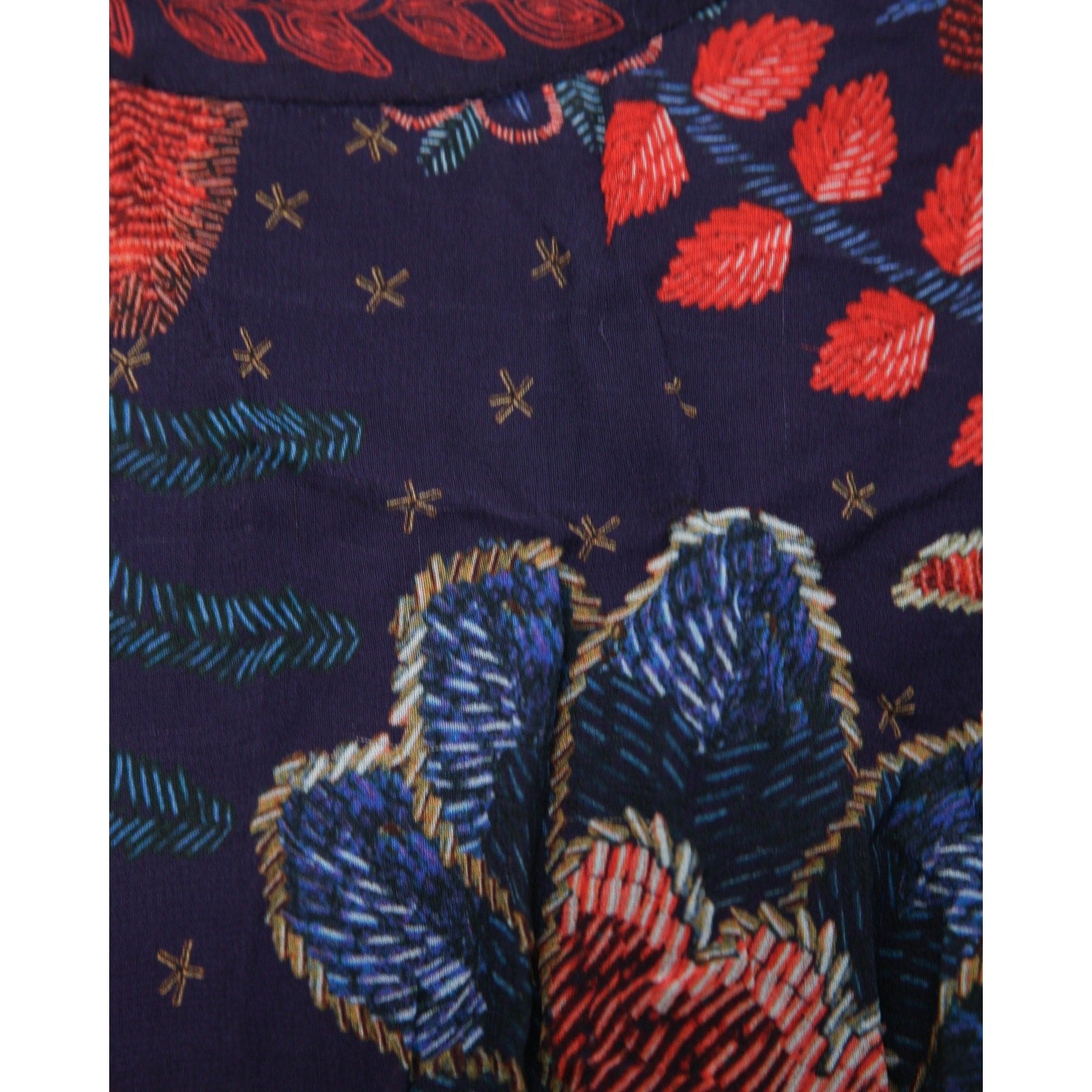 ARM Rio Tropical Shine Blue Print Chiffon Maxi Dress Size M – Pre - Owned - Wind & Song