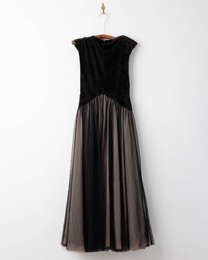 Badgley Mischka Drop Waist Velvet Dress - Wind & Song