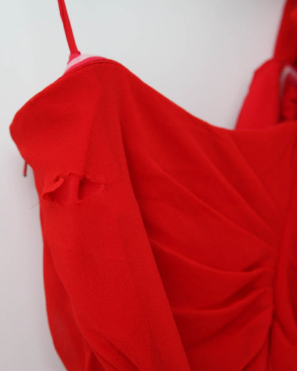 Badgley Mischka Poppy Red Georgette Gown - Wind & Song