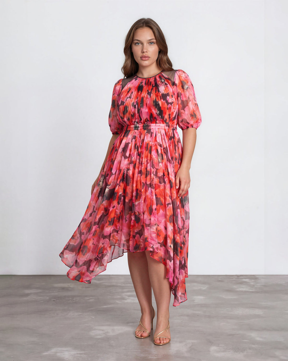 Bibhu Mohapatra Collective Pleated Floral Dress Size 16 - Wind & Song