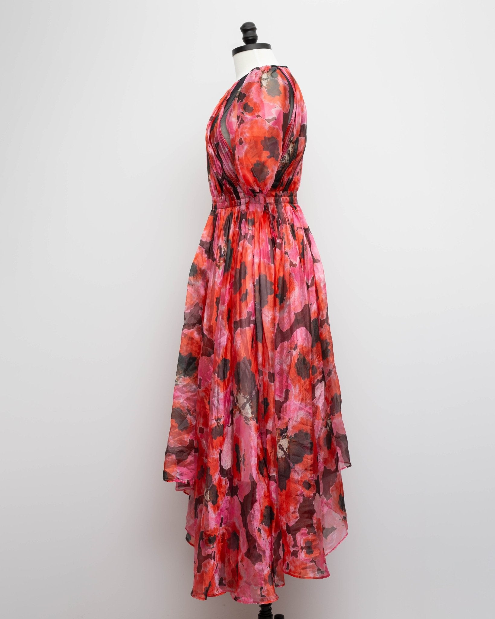 Bibhu Mohapatra Collective Pleated Floral Dress Size 6 - Wind & Song