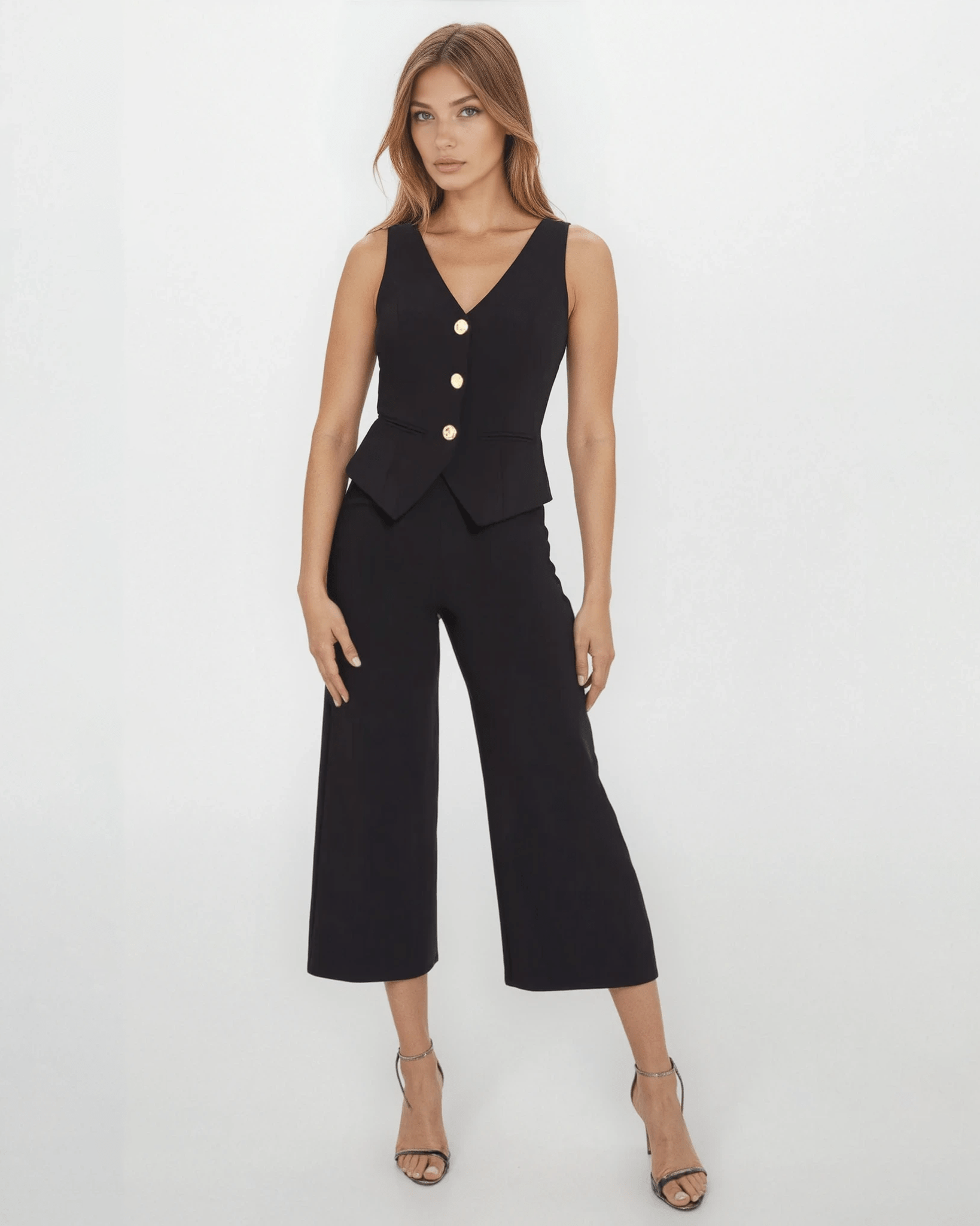 Black Halo Sloane Jumpsuit in Black - Wind & Song
