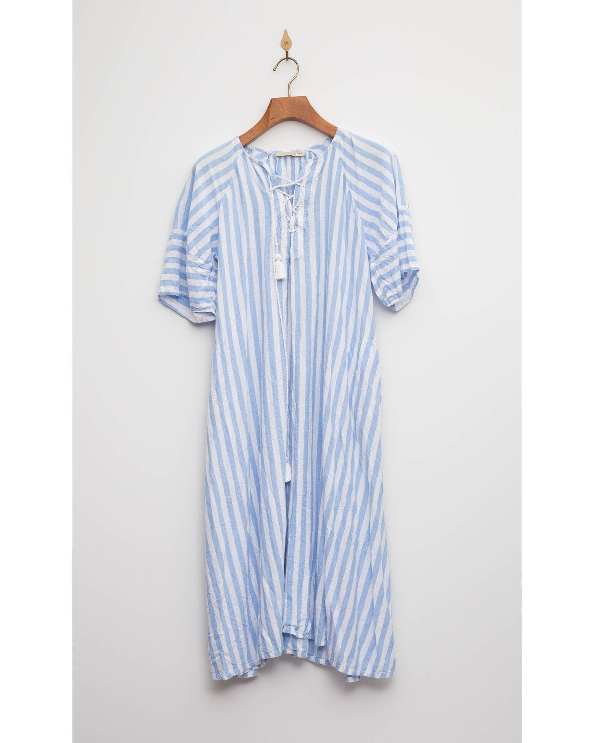 Vanessa Bruno Brooklyn Striped Midi Dress Blue/White Size S
