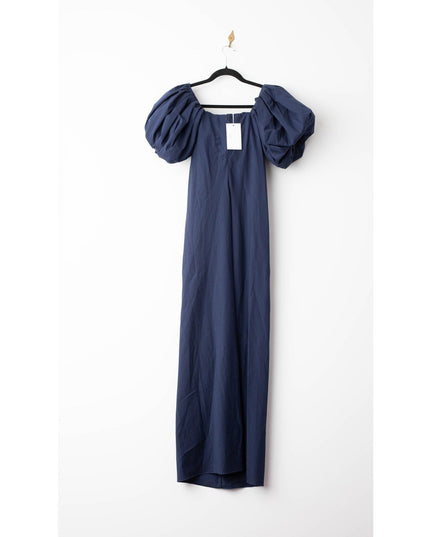 CAROLINE CONSTAS Blue Poplin Reyna Navy Dress - Size XXS - Wind & Song