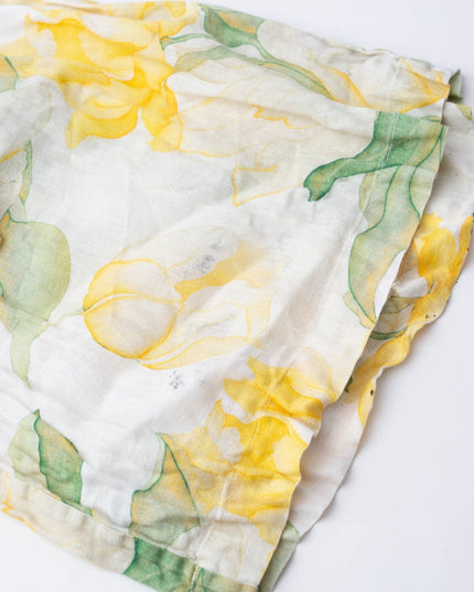 Christy Lynn Marta Yellow Floral Linen Trousers - Wind & Song