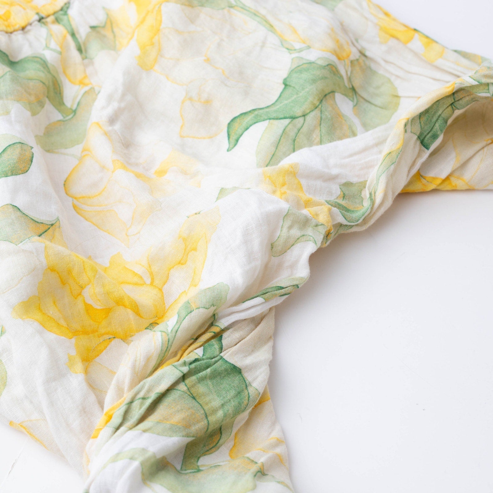 Christy Lynn Marta Yellow Floral Linen Trousers - Wind & Song