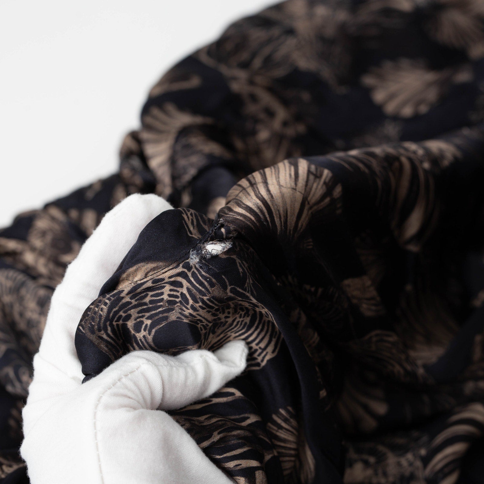 Co Puff Sleeve Black Printed Viscose Dress - Wind & Song