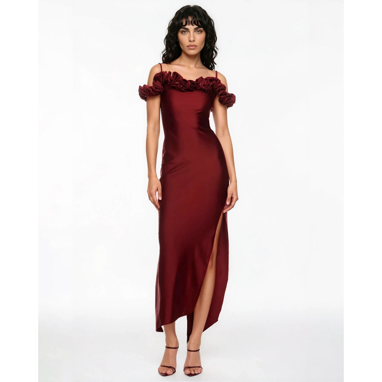 Coperni Ruffle Dress in Red Size XS - Pre - owned - Wind & Song