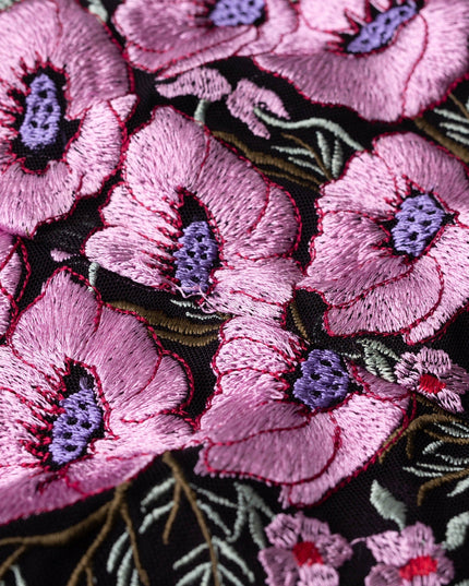 Dress The Population Floral Mesh Ava Gown - Wind & Song