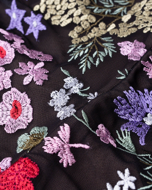 Dress The Population Floral Mesh Ava Gown - Wind & Song