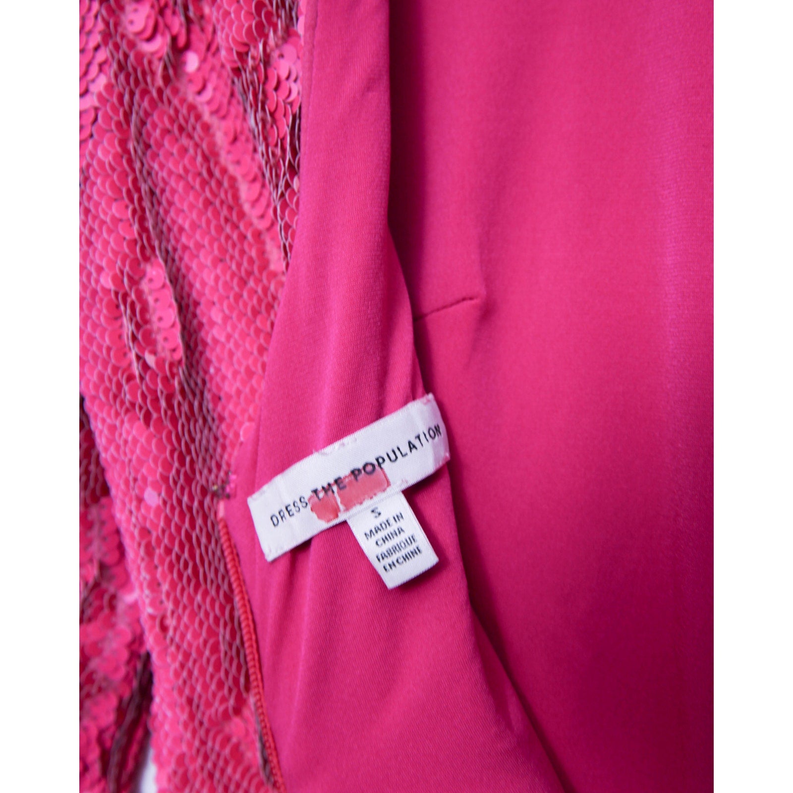 Dress The Population Pink Natalie Sequin Sheath Size S - Pre - owned - Wind & Song