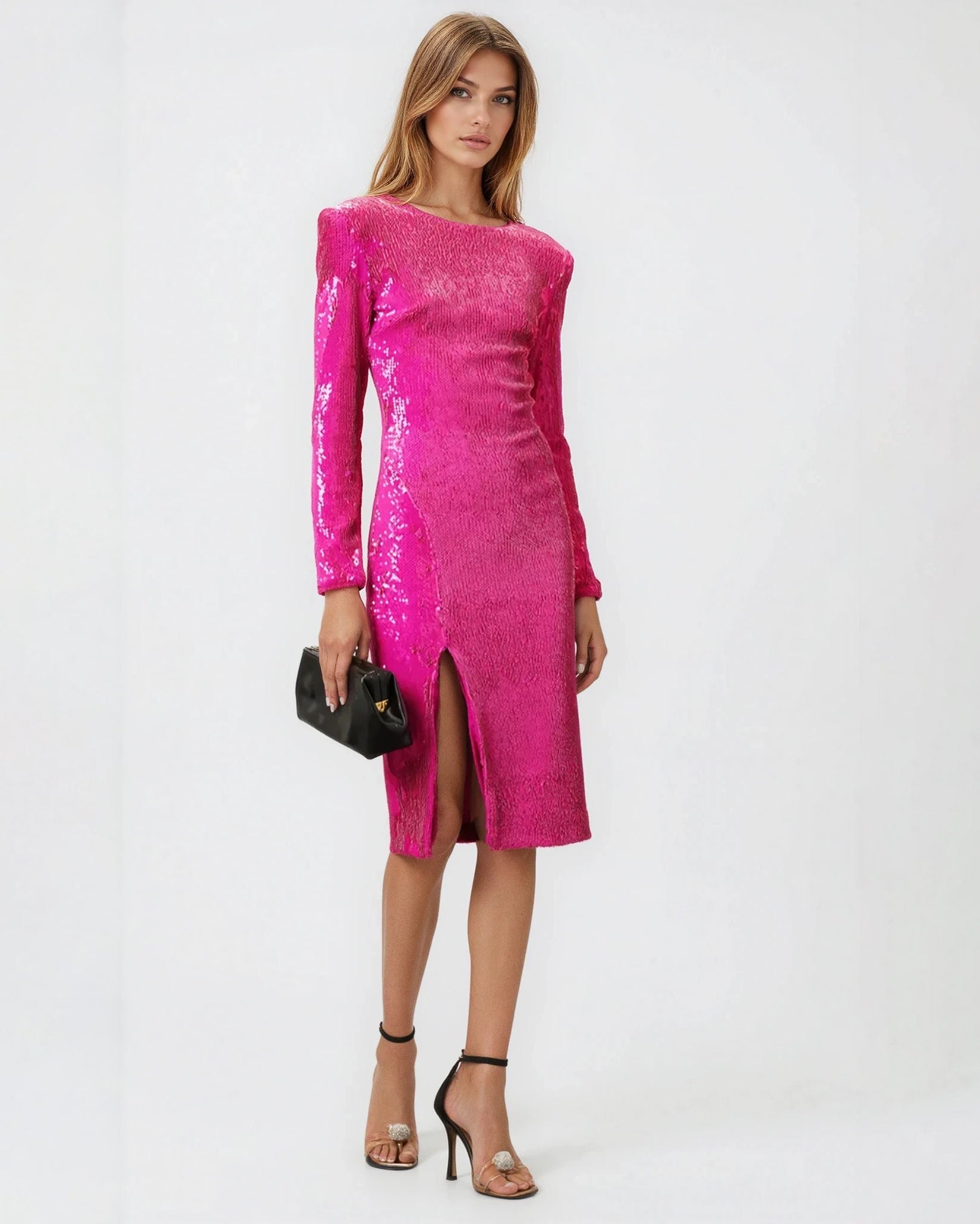 Dress The Population Pink Natalie Sequin Sheath Size S - Pre - owned - Wind & Song