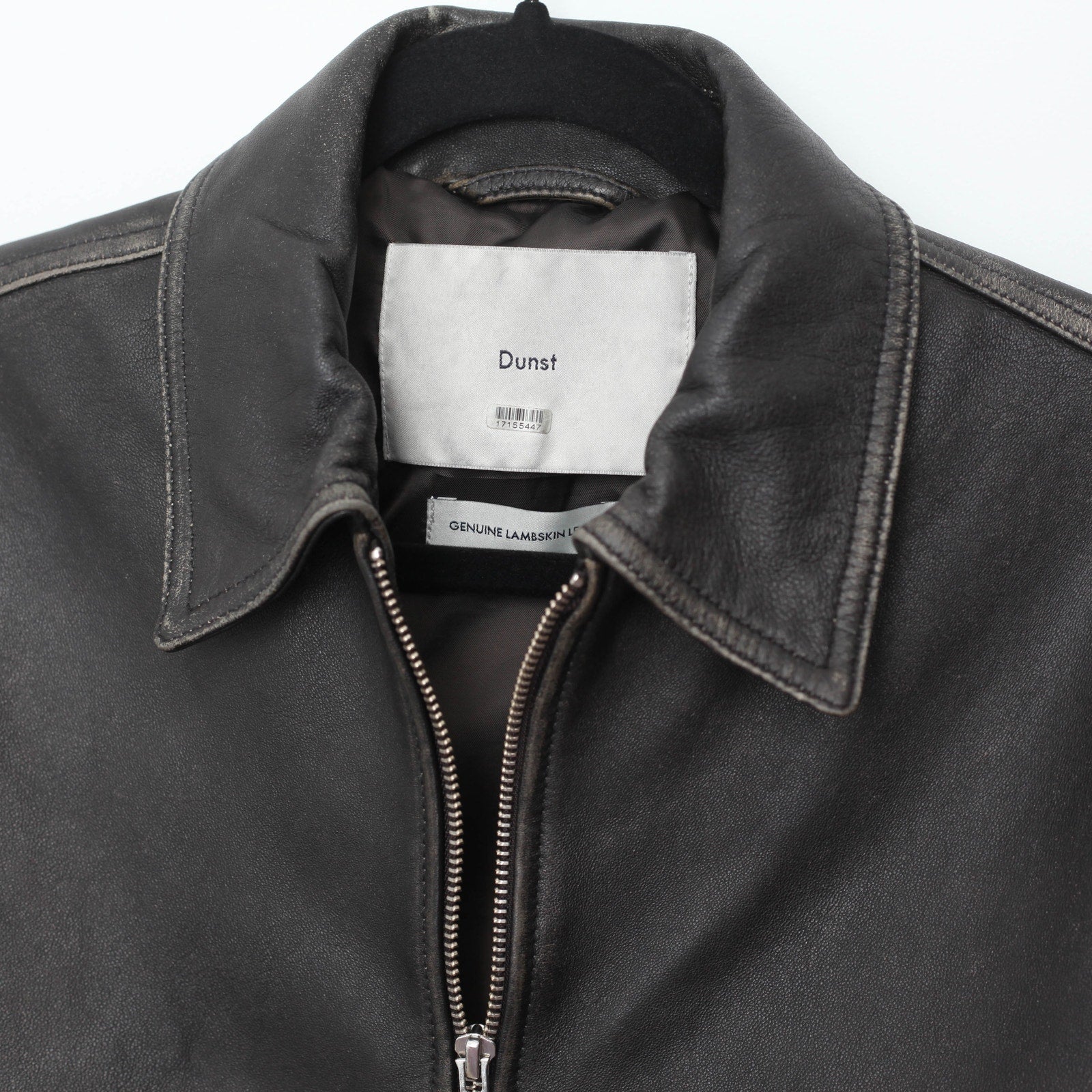 DUNST Black Leather Unisex Bomber Jacket - Wind & Song