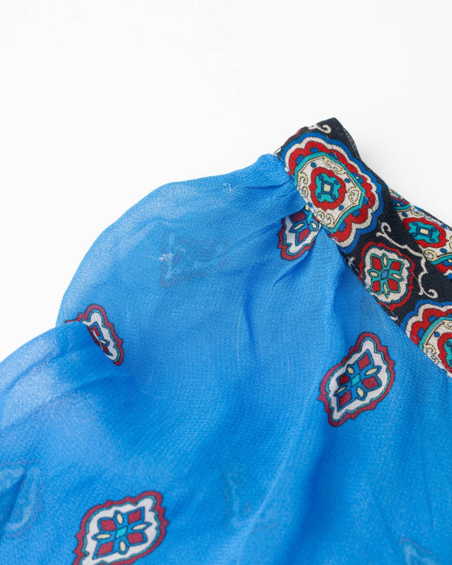 FARM Rio Anika Tiles Blue Maxi Dress - Wind & Song