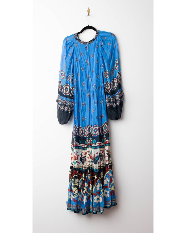 FARM Rio Anika Tiles Blue Maxi Dress - Wind & Song