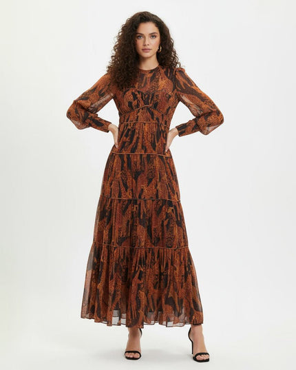 FARM Rio Giraffes Puff Sleeve Maxi Dress - Wind & Song