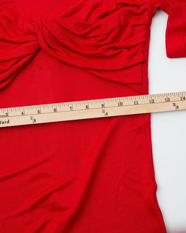 FARM Rio Long Sleeve Midi Dress in Red - Wind & Song