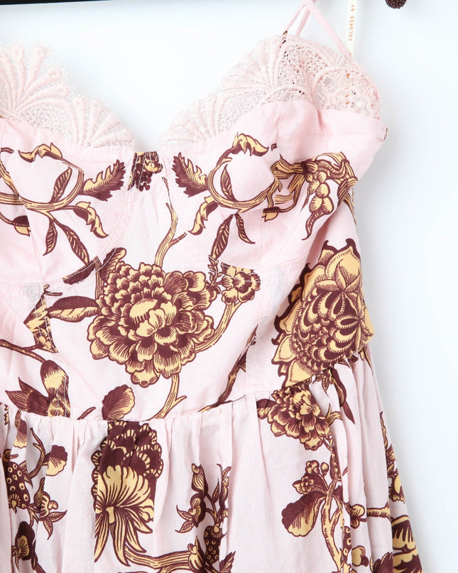 Farm Rio pink tropical landing lace midi dress - Wind & Song