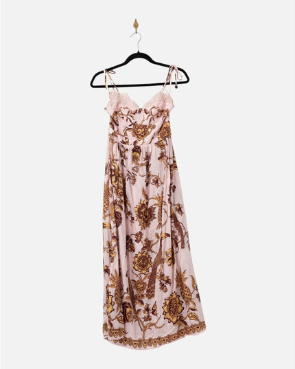 Farm Rio pink tropical landing lace midi dress - Wind & Song