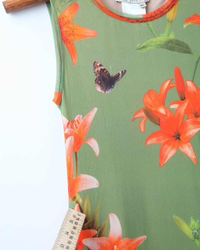 Fuzzi Abito Green Floral Dress - Wind & Song