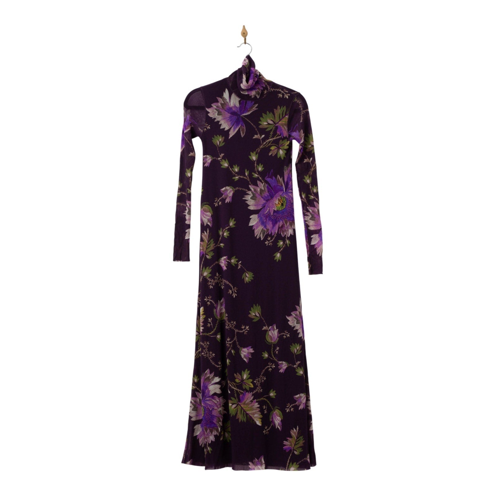 Fuzzi Plum Floral Dress Pre - owned Size S - Wind & Song