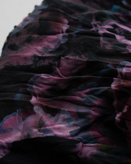 Fuzzi Tulle One Shoulder Purple Flora Gown - Wind & Song