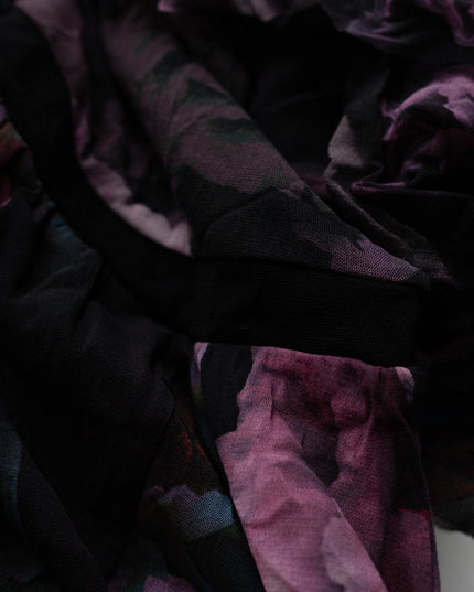 Fuzzi Tulle One Shoulder Purple Flora Gown - Wind & Song