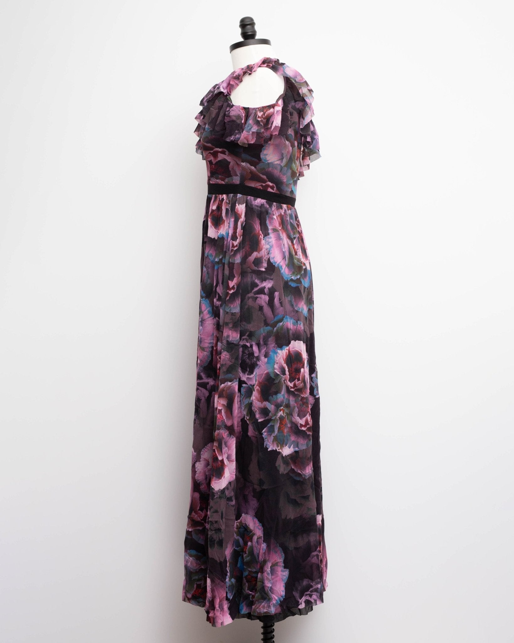 Fuzzi Tulle One Shoulder Purple Flora Gown | Wedding Guest & Evening Dress - Wind & Song