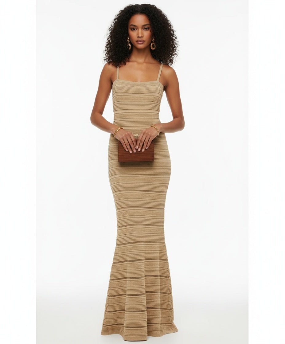 Hervé Léger Gold Metallic Bandage Gown - Wind & Song