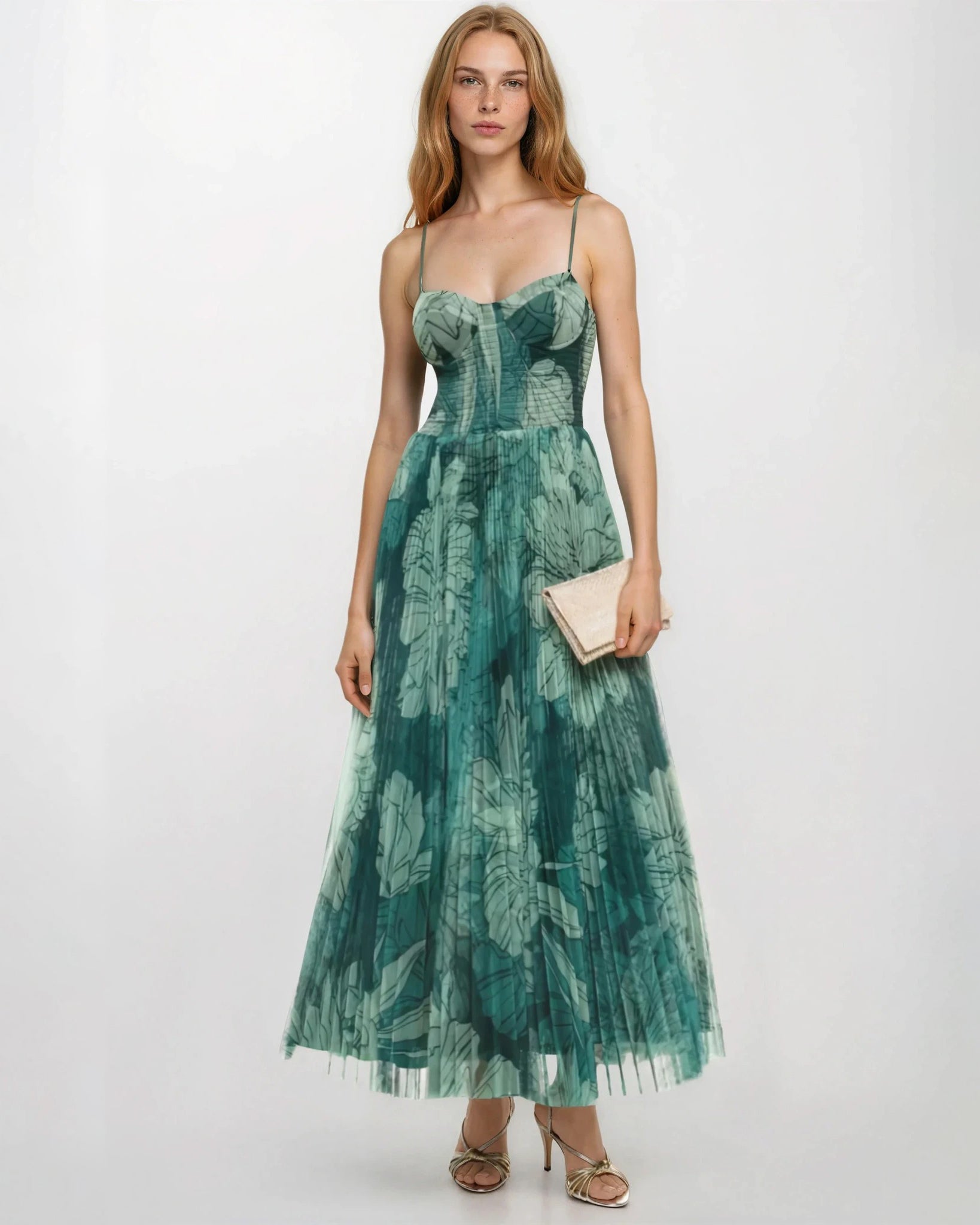 Hutch Brianna Green Floral Cocktail Dress Size S - Pre - owned - Wind & Song