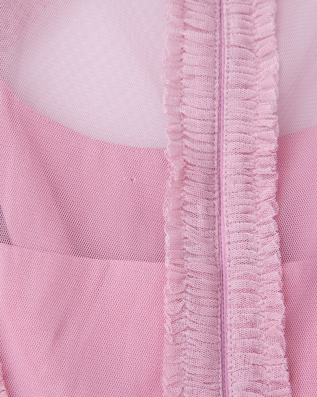 Ieena for Mac Duggal High Neck Puff Sleeve Ruffle Tiered Dress - Wind & Song