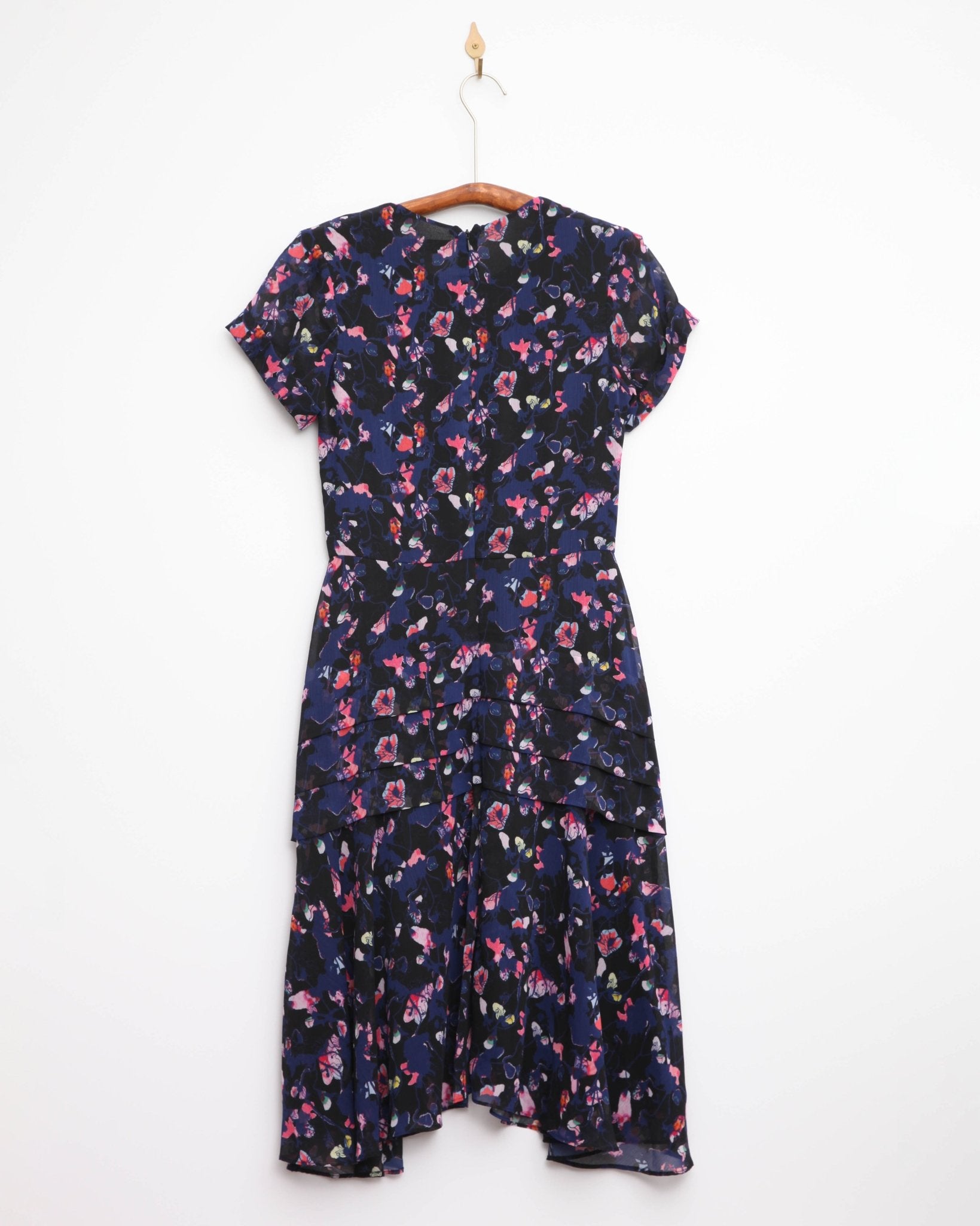 Jason Wu Collective Navy Floral Ruched Dress - Wind & Song