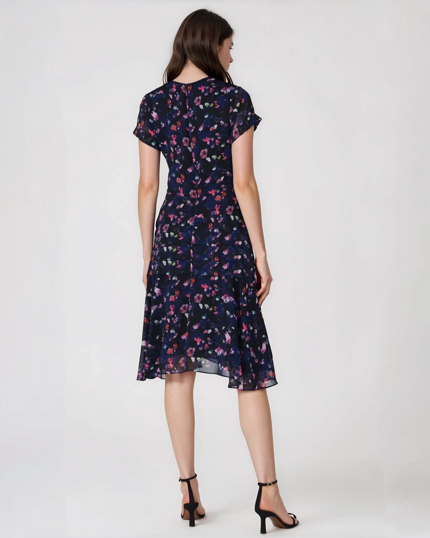 Jason Wu Collective Navy Floral Ruched Dress - Wind & Song