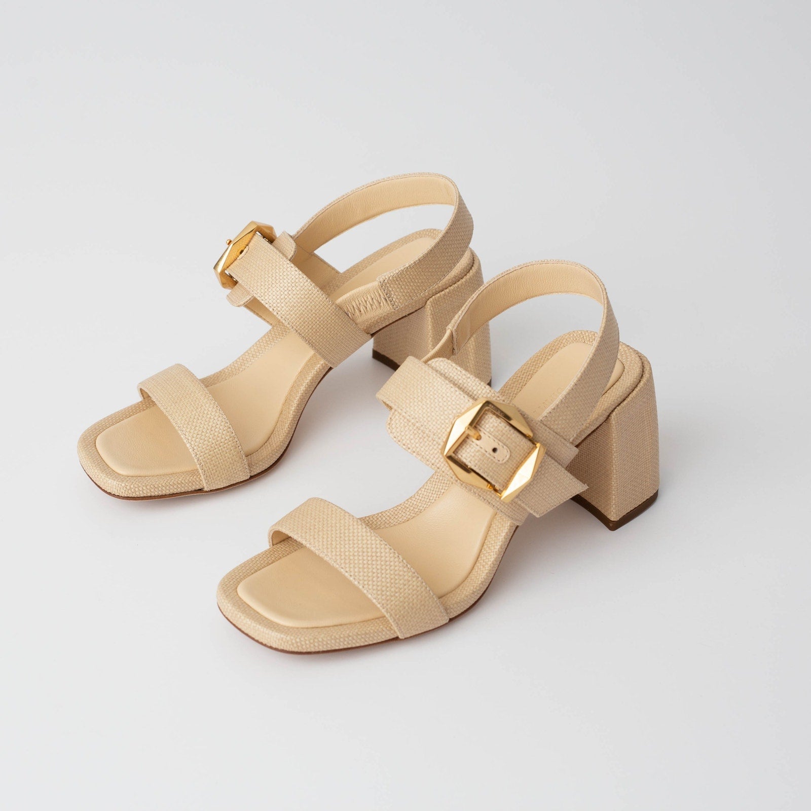 Jimmy Choo 70mm Hawke Leather Buckle Slingback Sandals - Wind & Song